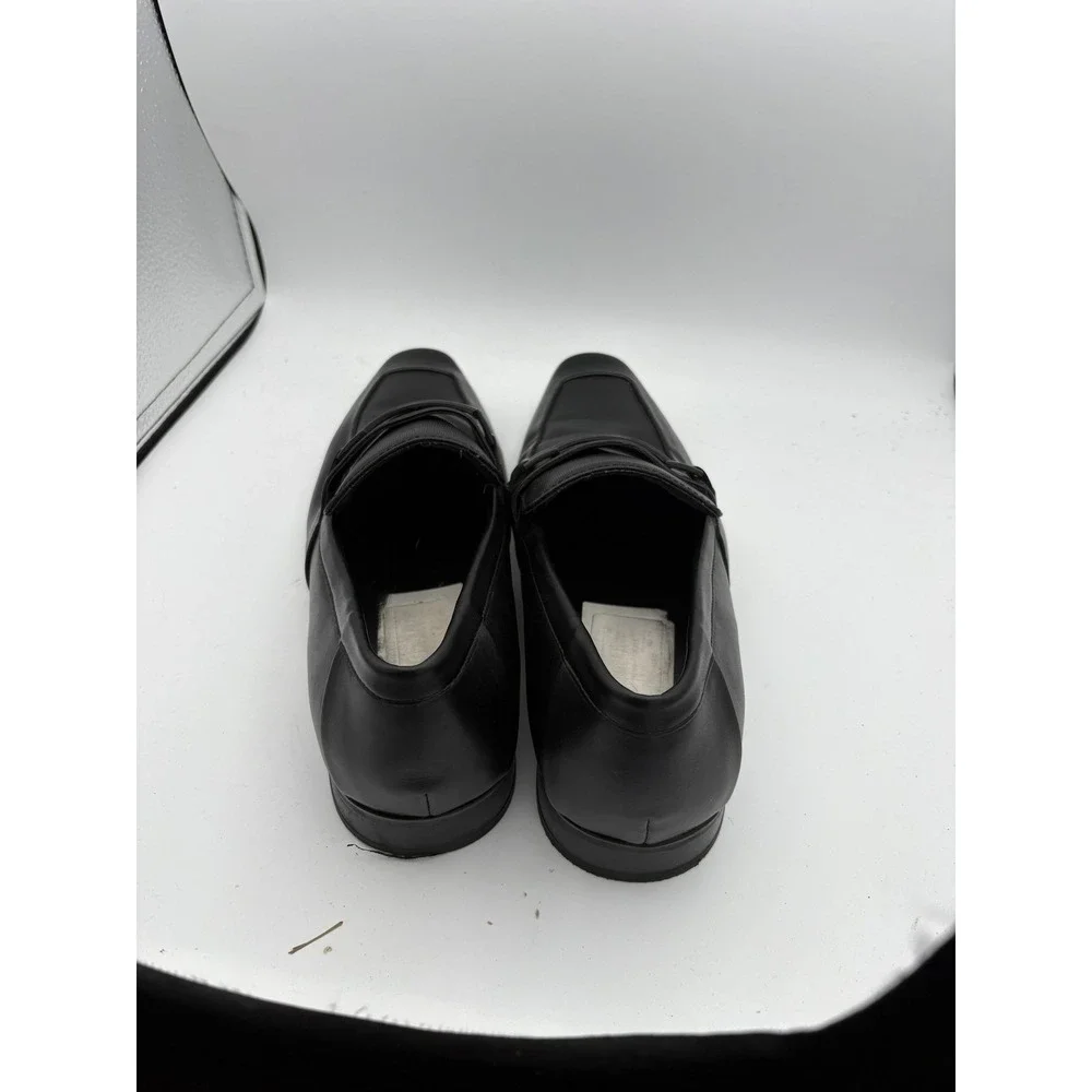 Calvin Klein Shoes Mens Size 10 Black Synthetic Slip On Square Toe Dress Loafers